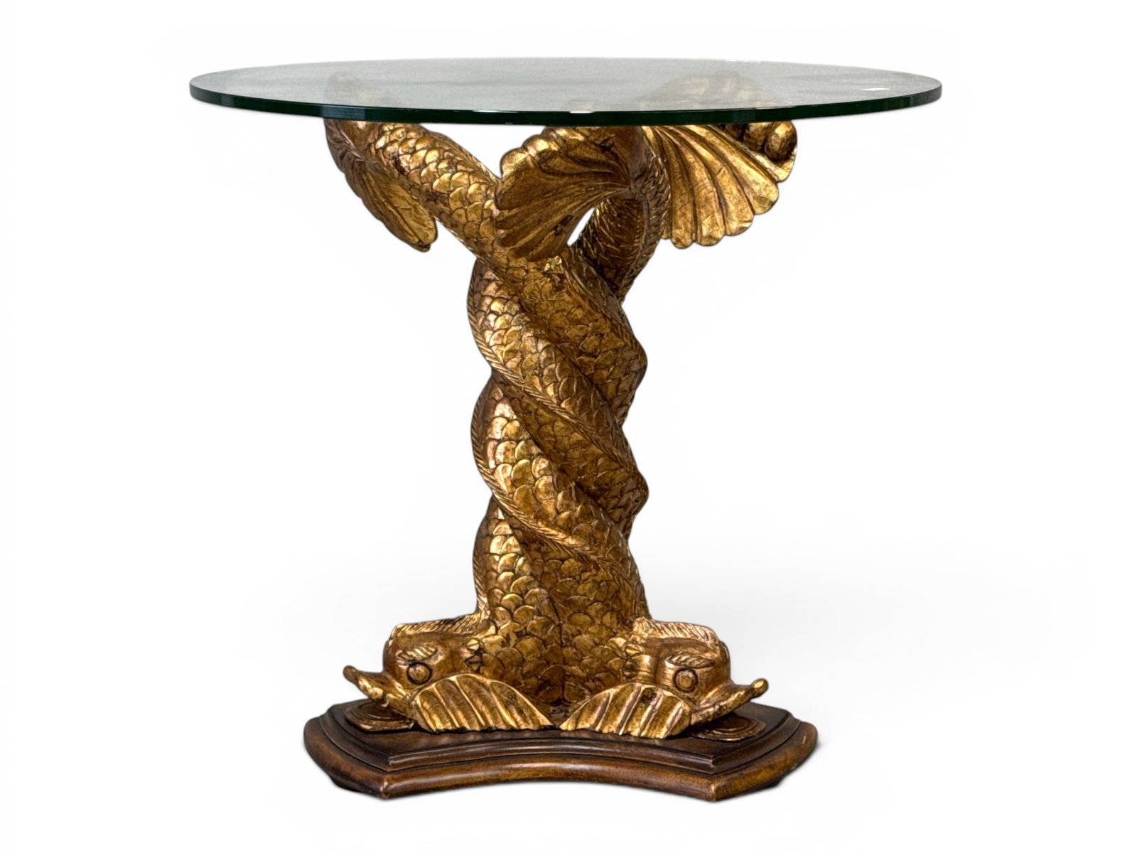 Gilt Twisted Dolphin Gueridon Table (1 of 5)