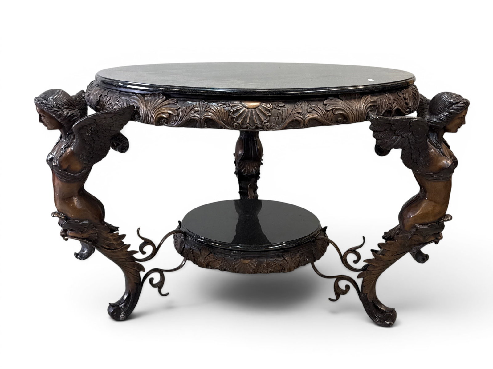 Decorator Italian-style Bronze and Marble Figural Center Table (1 of 5)