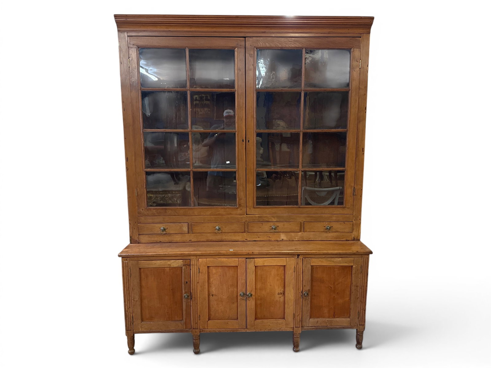 19th C. Cherry Two Part Dutch Cupboard (1 of 6)