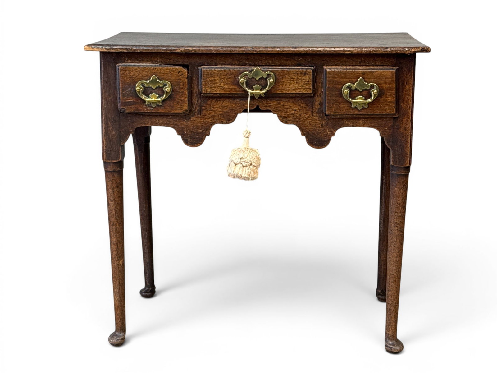 English Queen Anne Oak Lowboy (1 of 6)