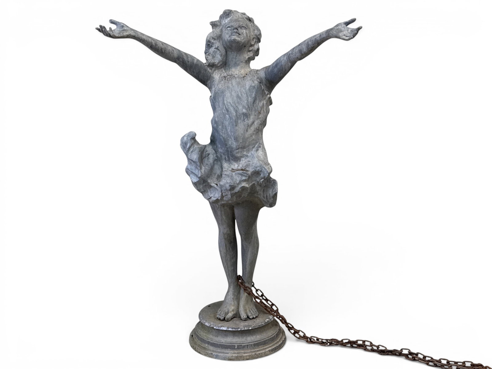 Attrib. Kenneth Lynch Lead Garden Statue: La Brezza (1 of 7)