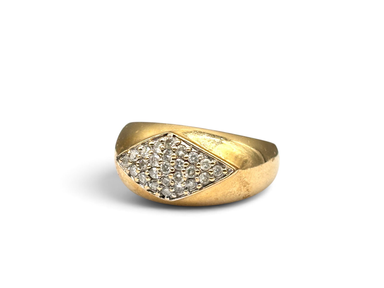 14K Diamond Cluster Domed Ring (1 of 6)