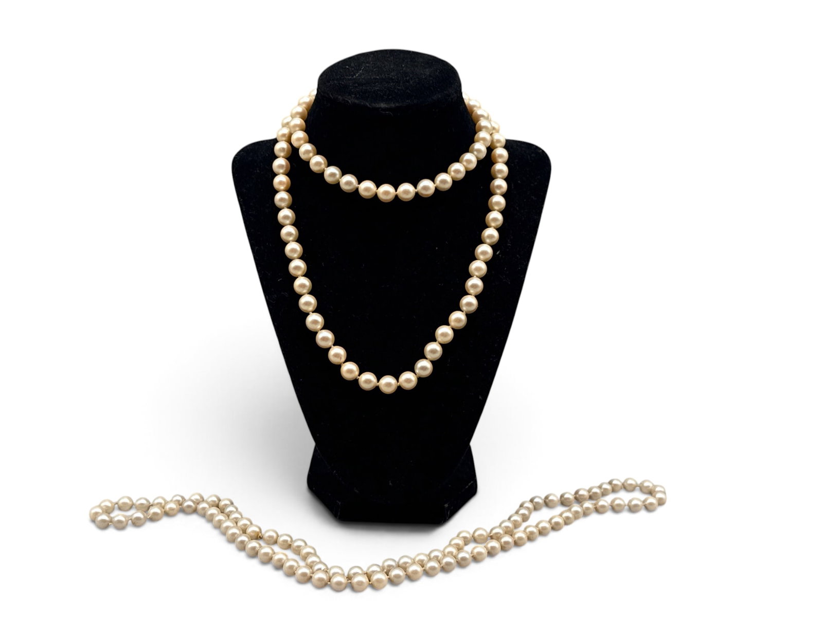 Two Hand-Knotted Pearl Necklaces (1 of 5)