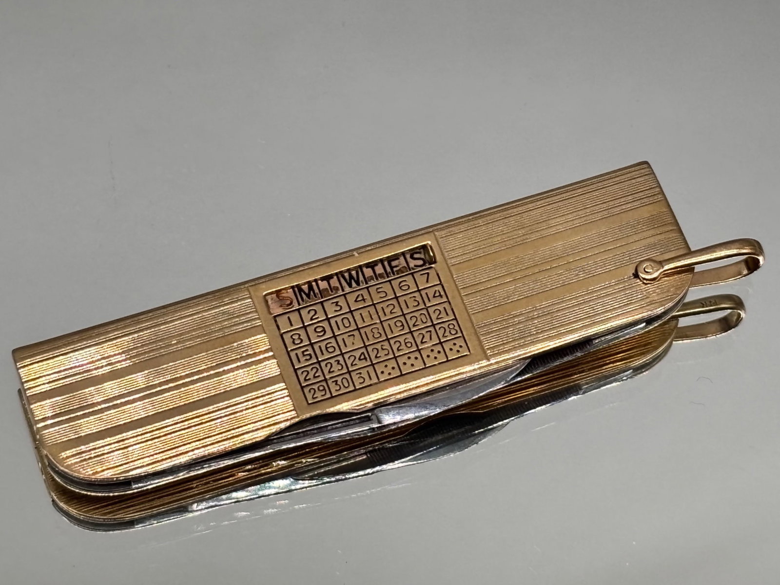 14K YG Perpetual Calendar Pocket Knife (1 of 5)