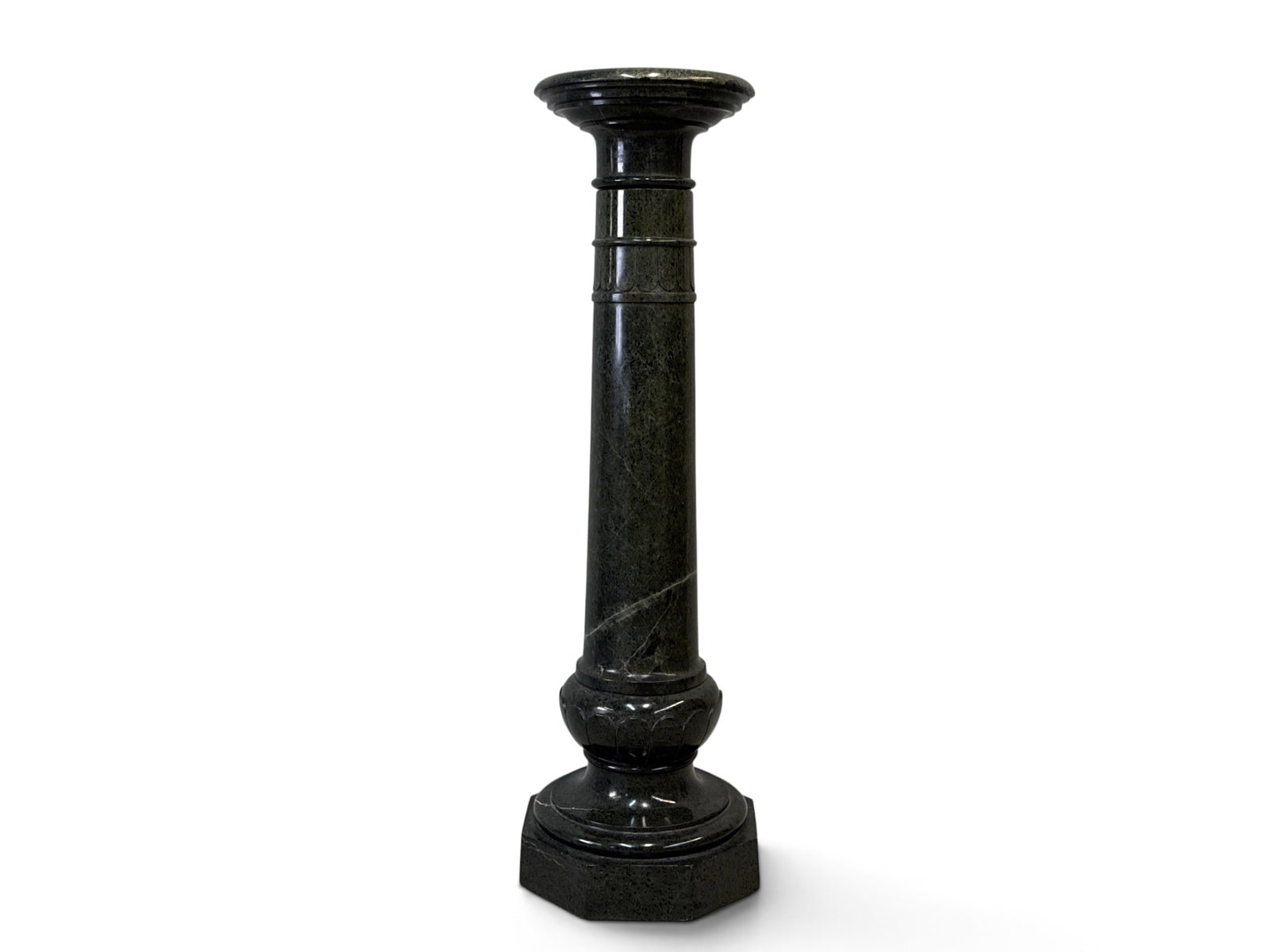Green Turned Marble Display Pedestal (1 of 4)