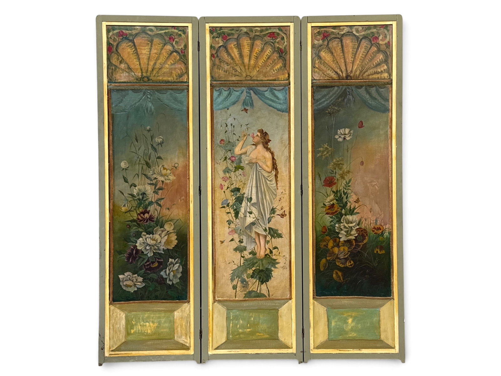 Art Nouveau-style Painted Screen (1 of 7)