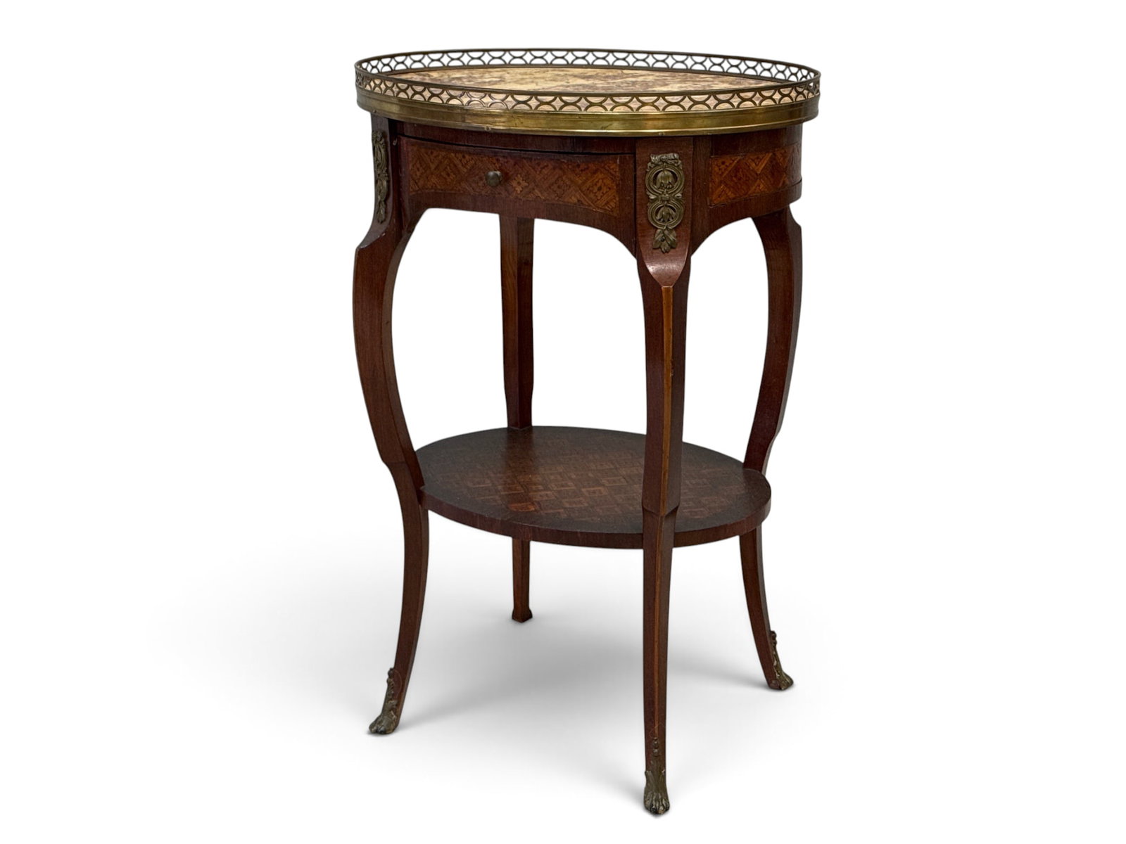 French Louis XV-style Marquetry Stand (1 of 6)