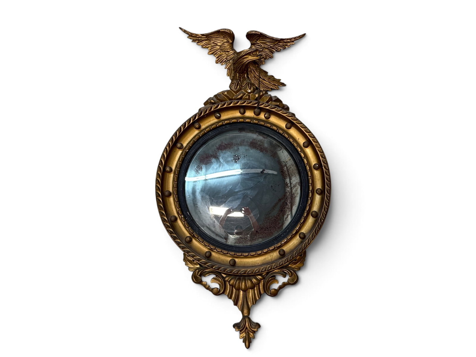 Regency Giltwood Convex Wall Mirror (1 of 7)