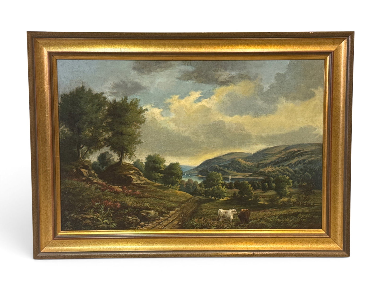 19th C. Hudson River School Oil/Canvas: Landscape (1 of 6)