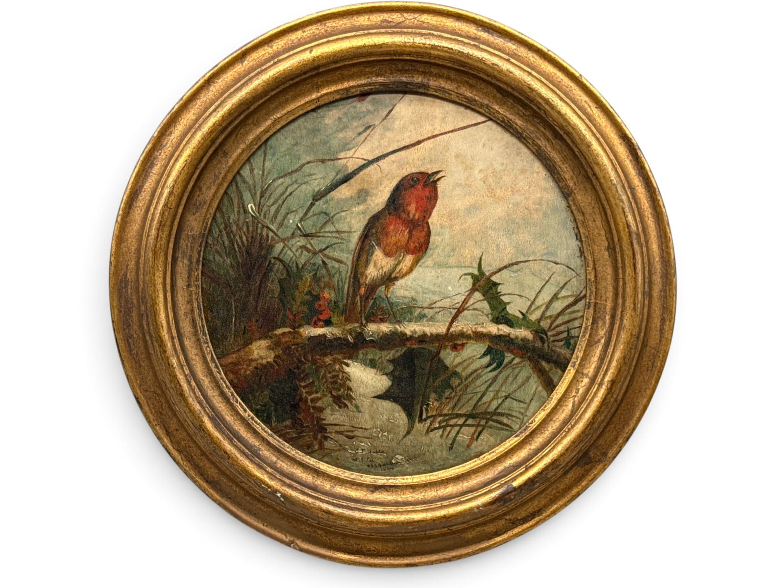George T. Hobbs Oil/Paper: Bird Singing (1 of 5)