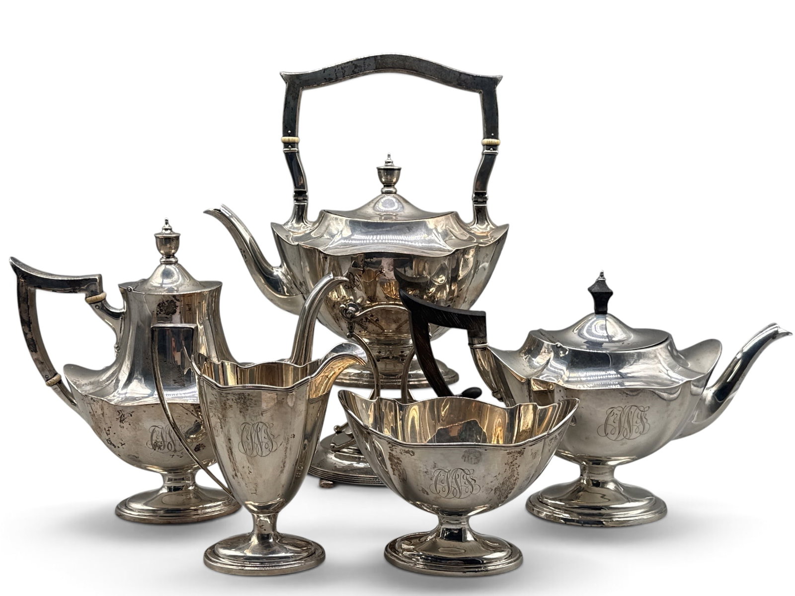 Five-Piece Gorham Sterling Silver Tea Set (1 of 19)