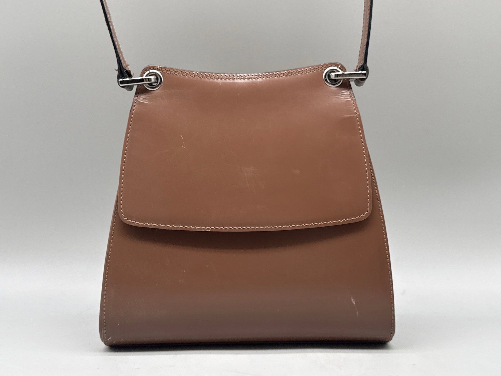 Bally Brown Structured Leather Handbag - 2