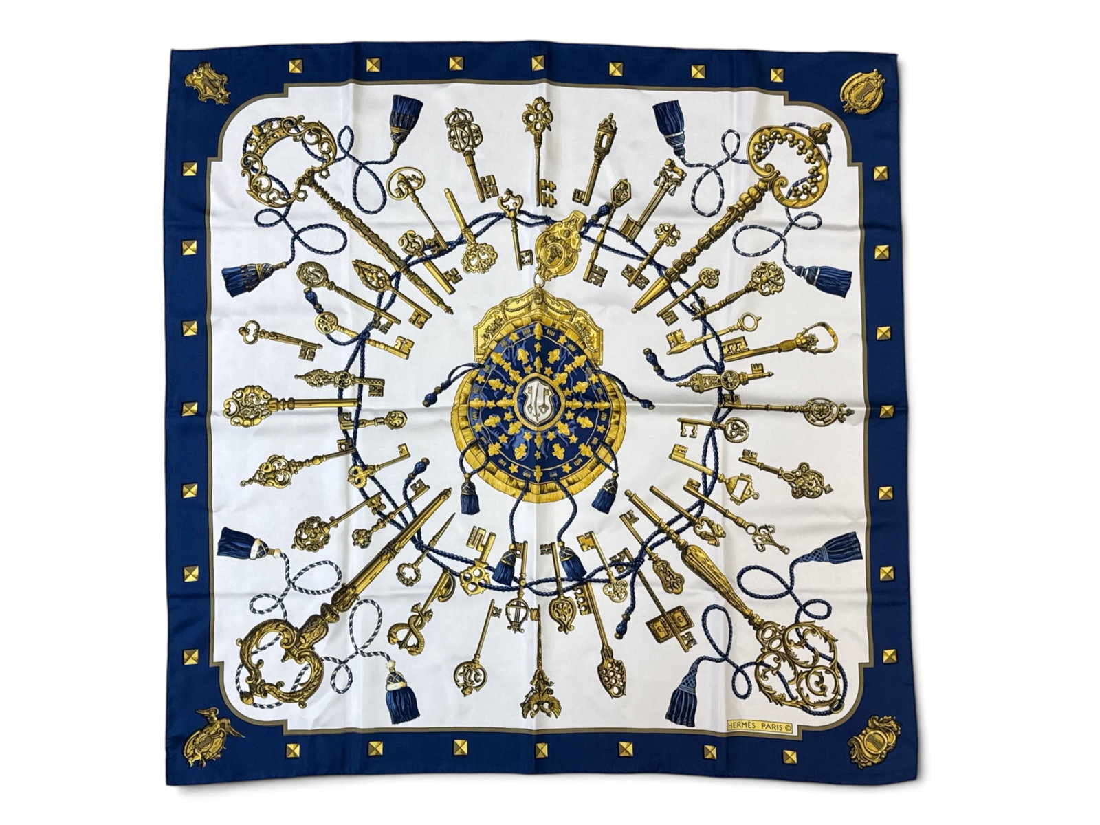 Hermes Paris Les Cles Silk Scarf (1 of 5)