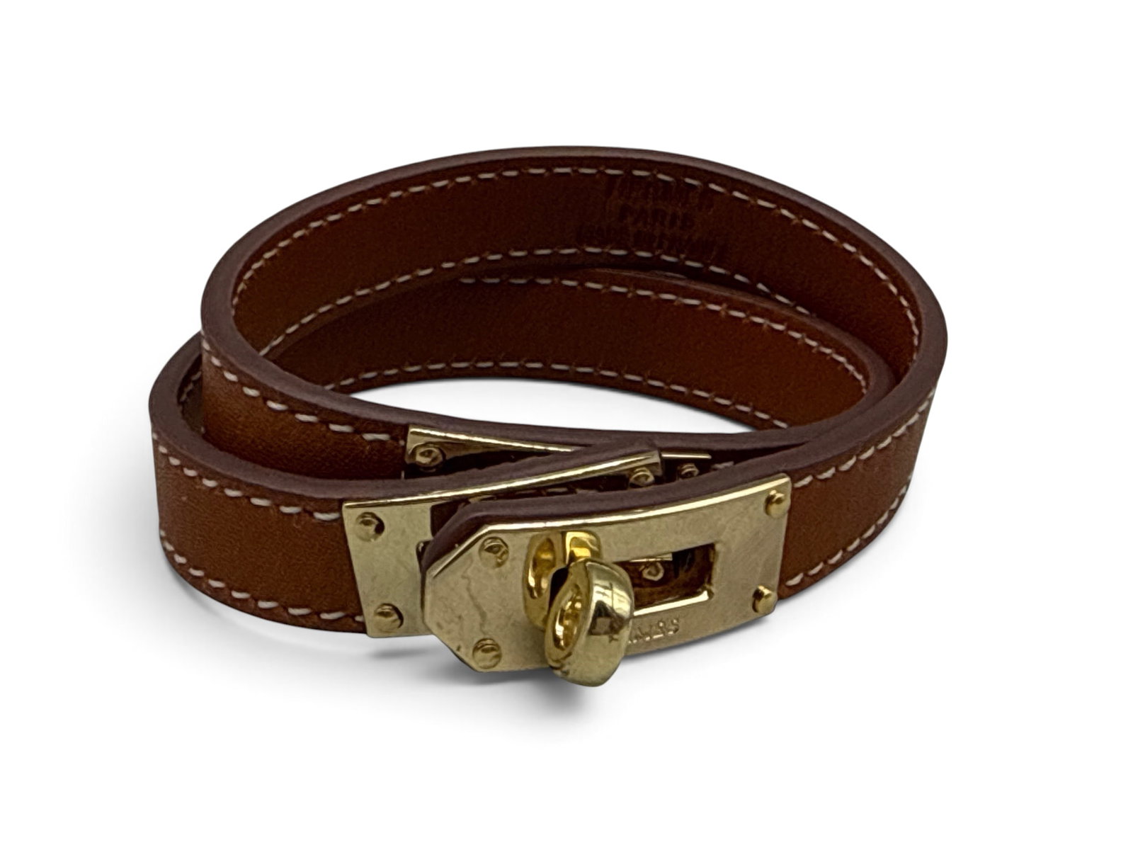 Hermes Kelly Double Tour Leather Bracelet (1 of 4)