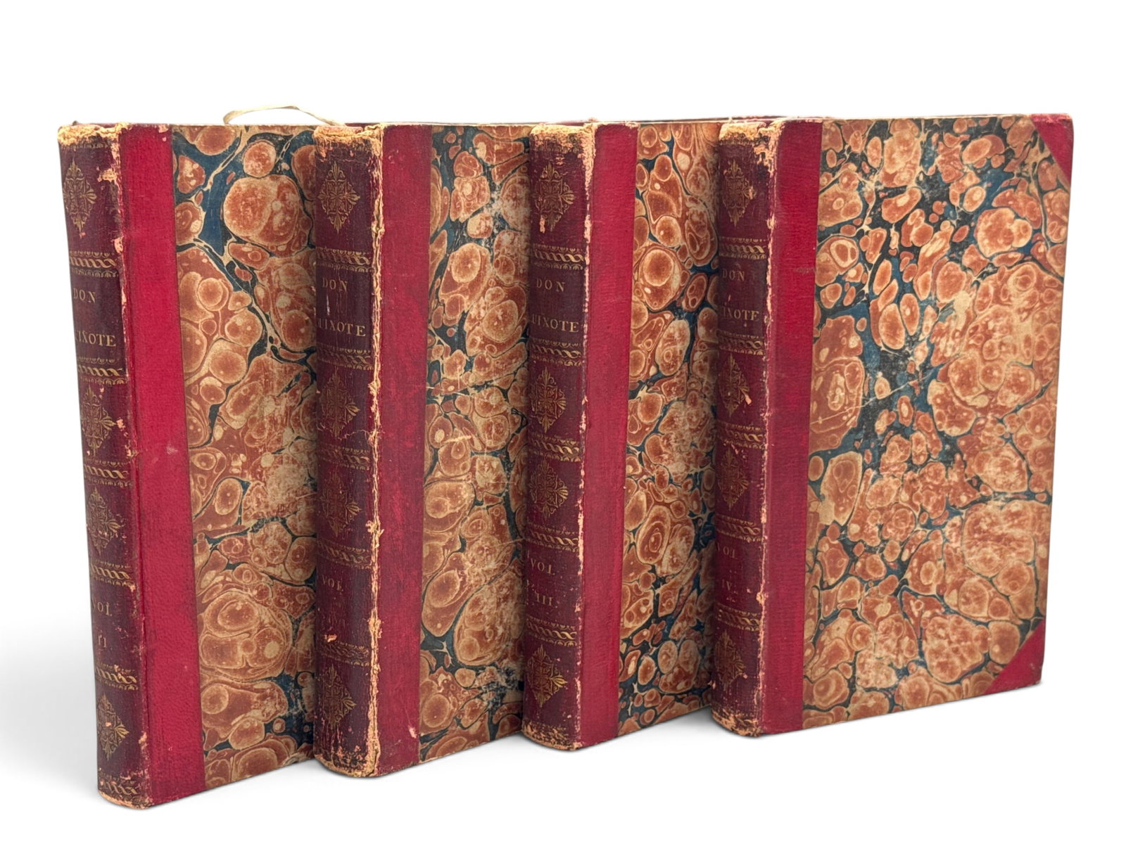 Don Quixote in Four Vols, Translated by Charles Jarvis: "Don Quixote" by Cervantes, translated into English by Charles Jarvis Esq. In four volumes. London: printed for T. McLean, 1819. 9in tall x 5in wide. | You have additional shipping options, and are