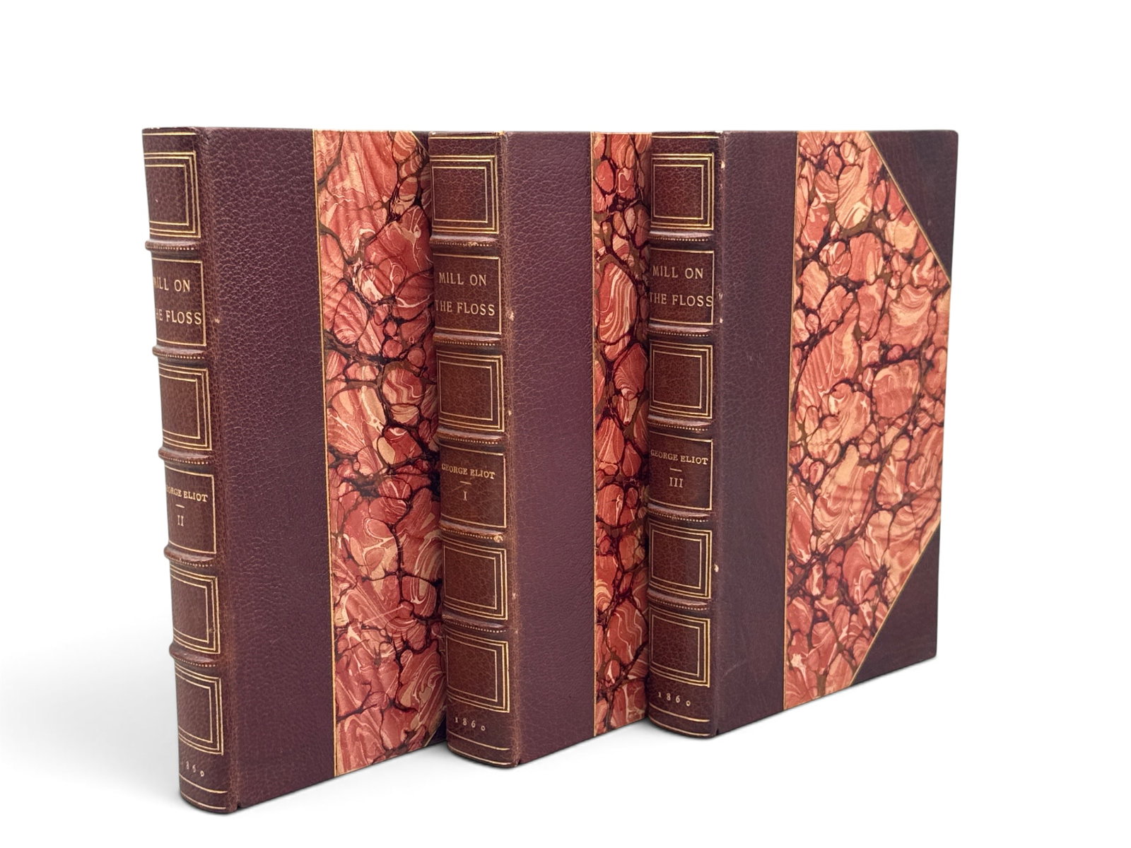 George Eliot: The Mill on The Floss in Three Volumes: "The Mill on the Floss" by George Eliot, in three volumes. William Blackwood and Sons: Edinburgh and London, MDCCCLX. 8in tall x 5in wide. | You have additional shipping options, and are not required