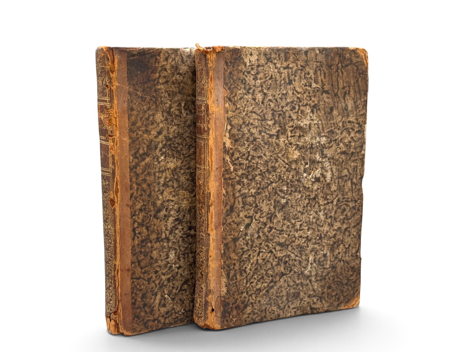 Two Vols.: 18th C. Voyage Philosophique D'Angleterre: "Voyage Philosophique D'Angleterre" in two volumes. A Londres, 1786. 7-1/2in tall x 5in wide. | You have additional shipping options, and are not required to use Live Shipping. Additional shipping