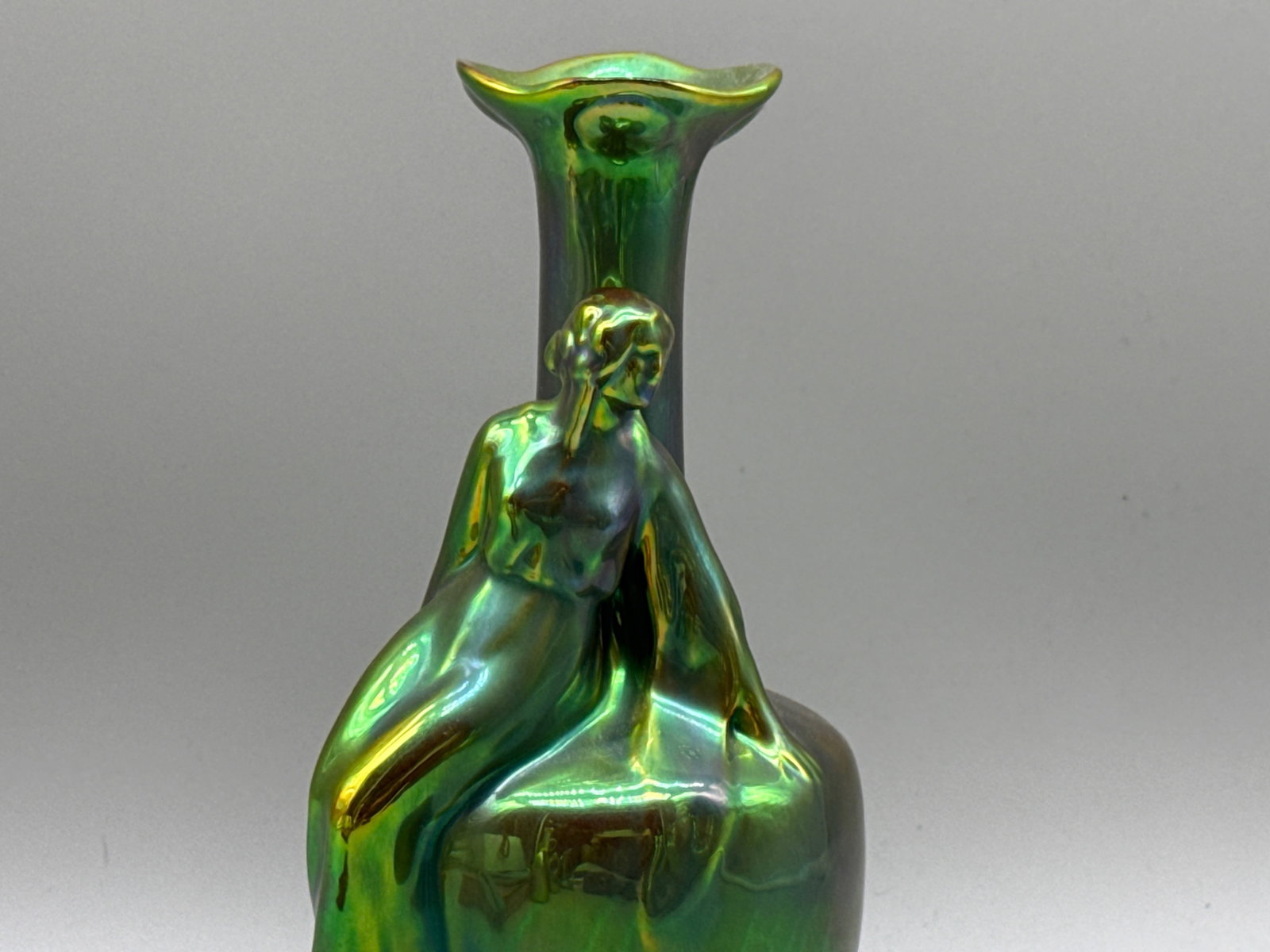 Zsolnay Eosin Figural Vase - 2