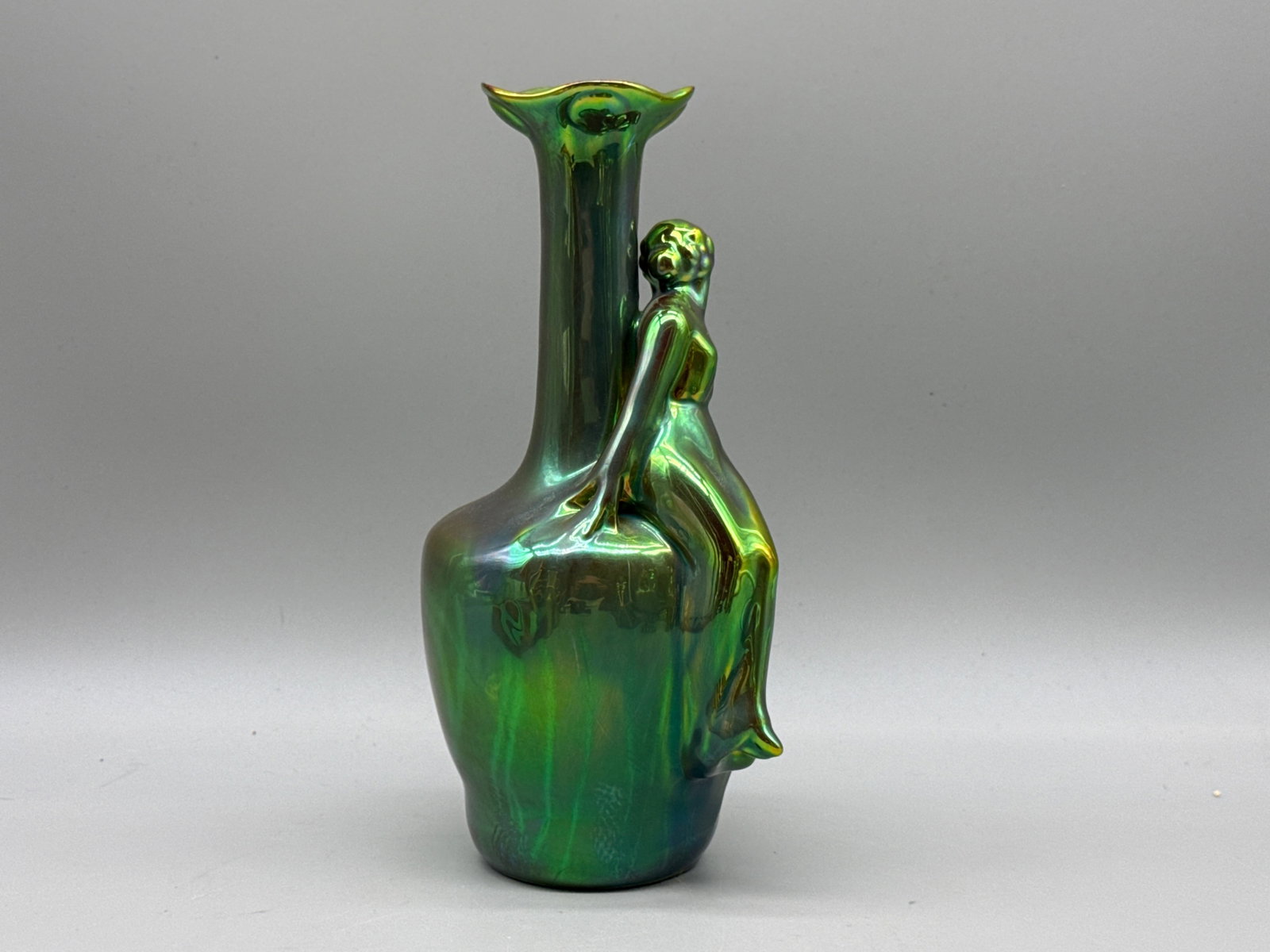 Zsolnay Eosin Figural Vase - 3