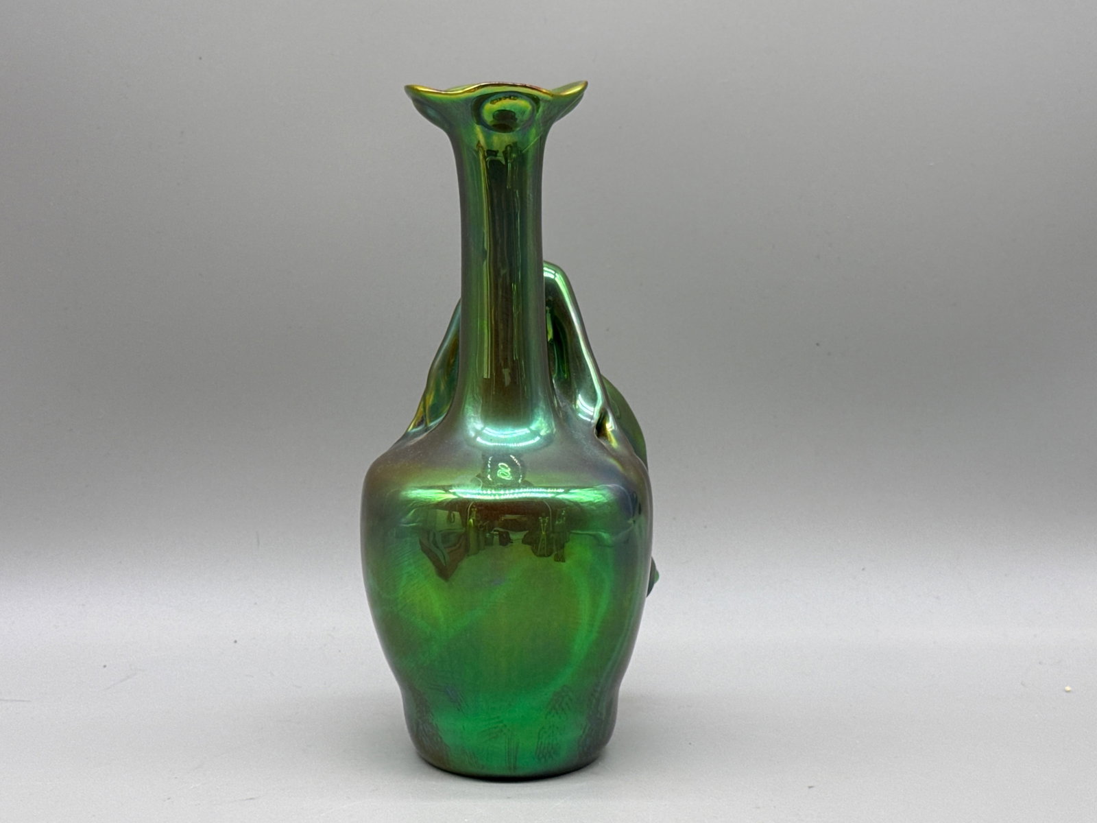 Zsolnay Eosin Figural Vase - 4
