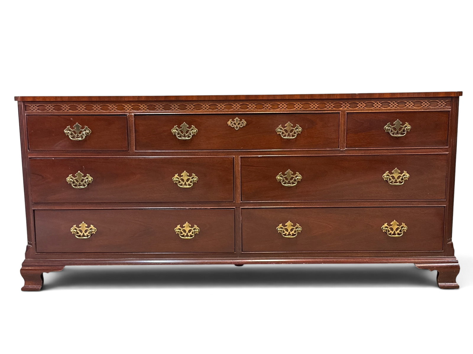 Baker Chippendale-style Mahogany Dresser (1 of 6)