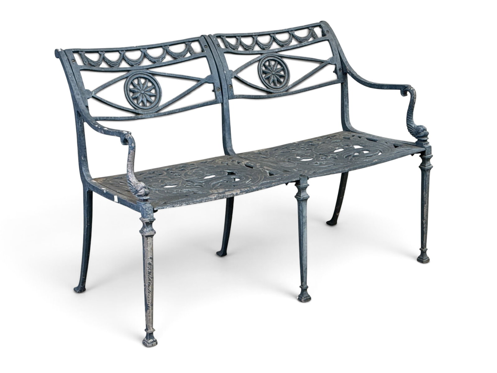 Kenneth Lynch-style Dolphin and Star Settee (1 of 4)