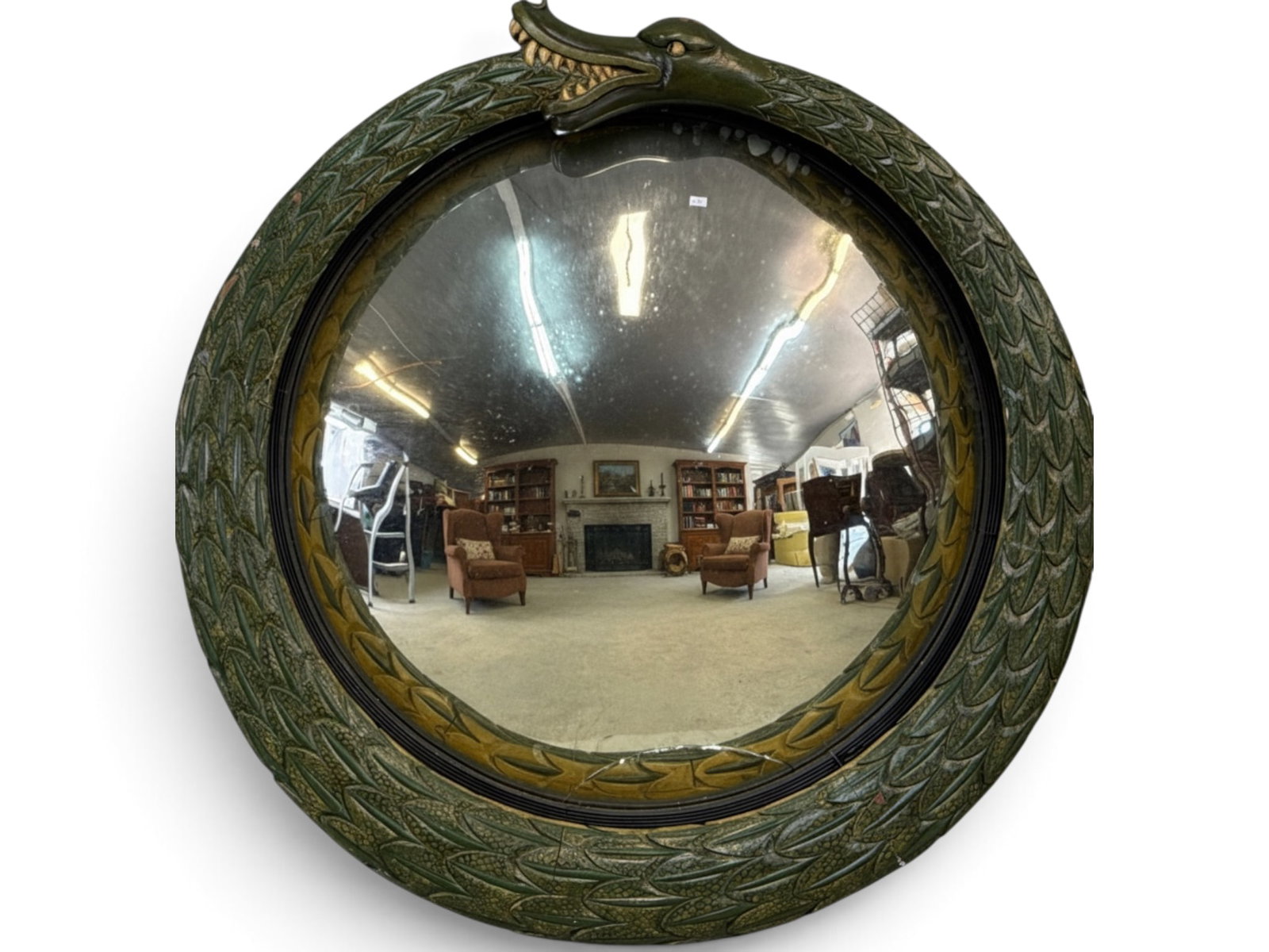 Large Regency-style Ouroboros Serpent Wall Mirror (1 of 8)