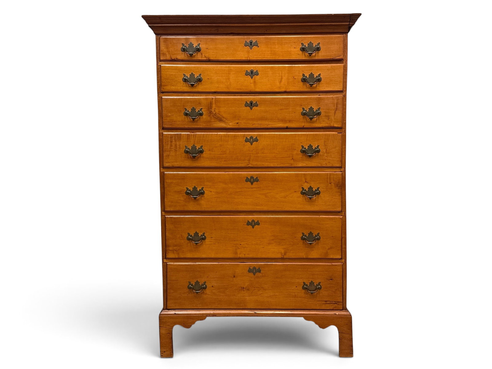 New England Chippendale Maple Tall Chest (1 of 10)