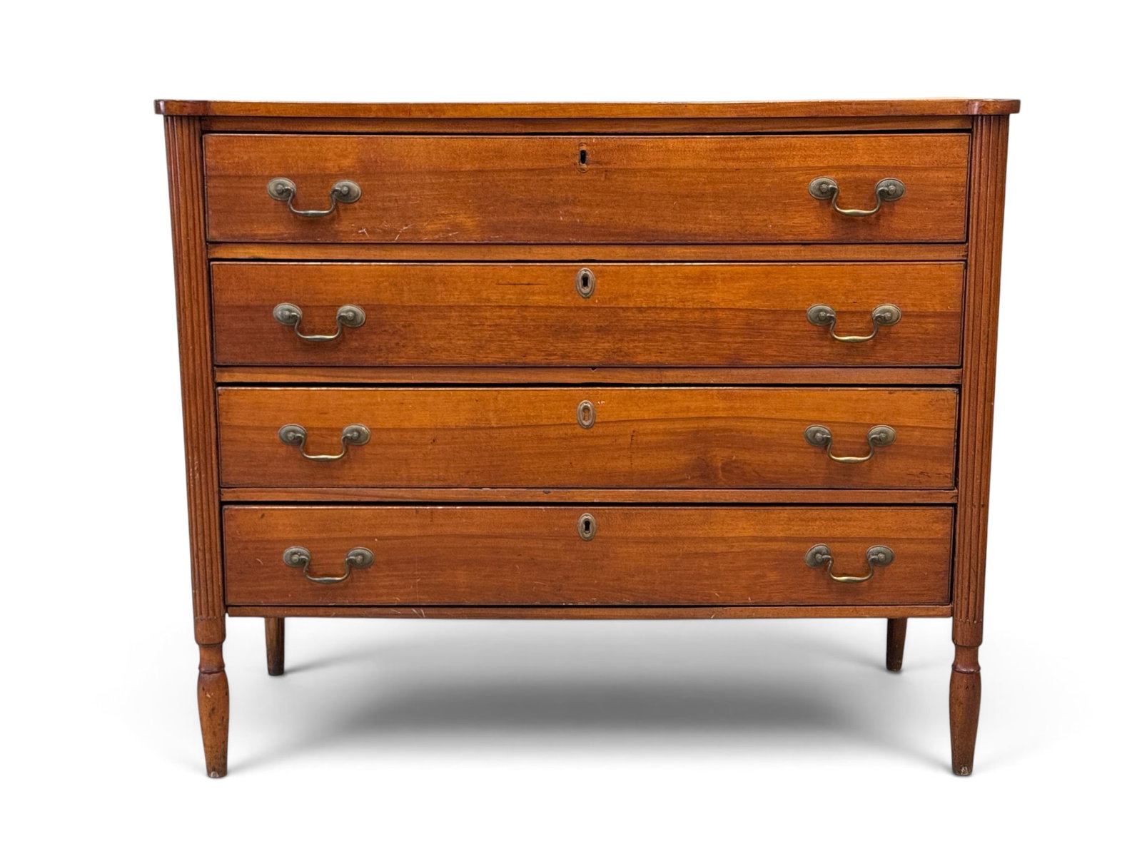American Sheraton Cherry Chest of Drawers (1 of 7)