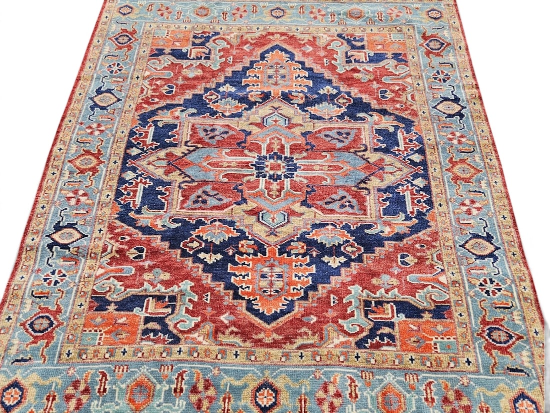 Hand-Knotted Turkish Heriz Carpet, 10ft x 8ft 1in (1 of 11)