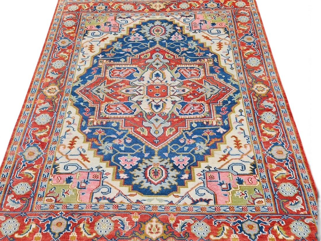Hand-Knotted Turkish Heriz Carpet, 10ft x 7ft 10in (1 of 9)