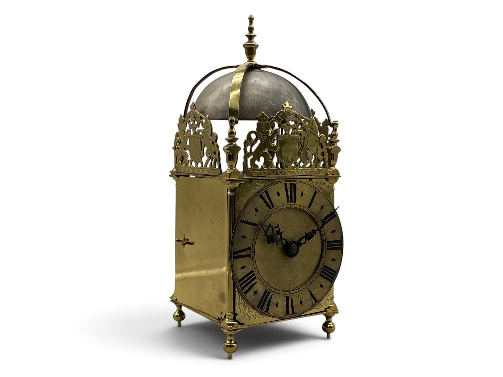English Brass Lantern Clock (1 of 6)