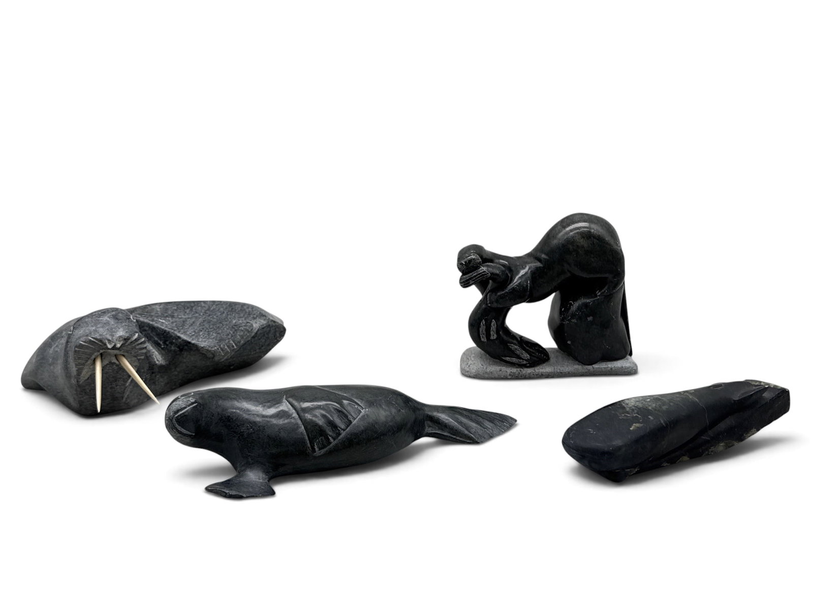 Four Inuit Carved Stone Figures (1 of 8)