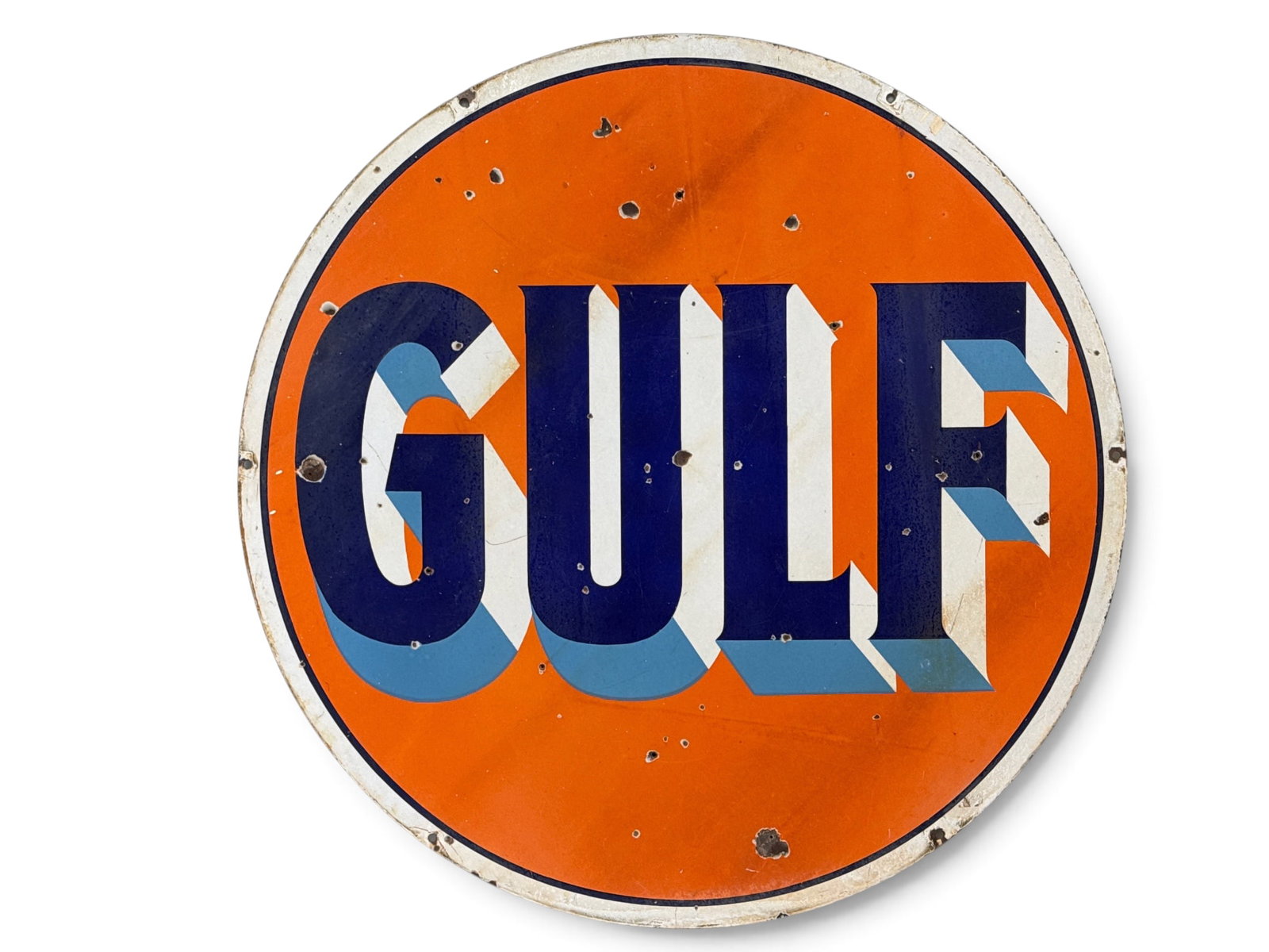 Gulf Gasoline Double-Sided Porcelain Advertising Sign (1 of 5)