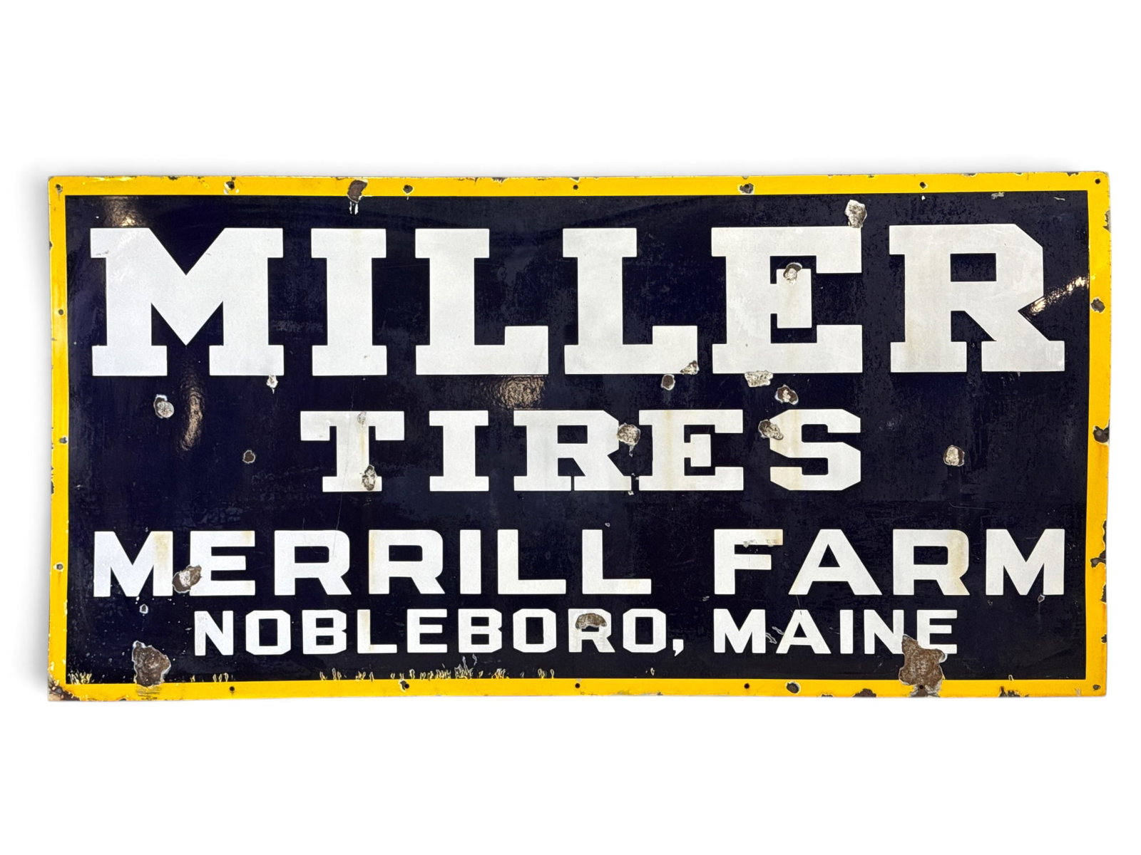 Miller Tires Single-Sided Porcelain Advertising Sign (1 of 6)