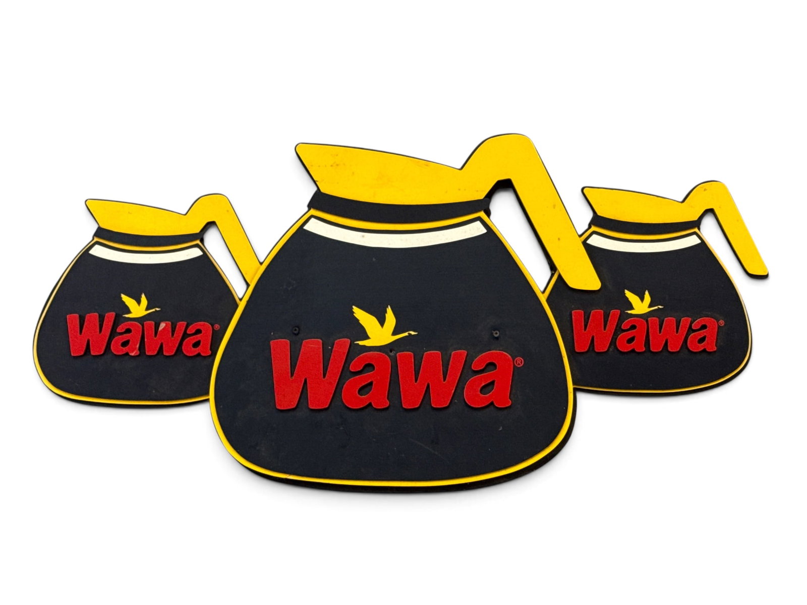 Wawa Coffee Pot Advertising Sign: A Wawa coffee pot advertising sign. 19in tall x 39in wide. | You have additional shipping options, and are not required to use Live Shipping. Additional shipping and delivery details are available on