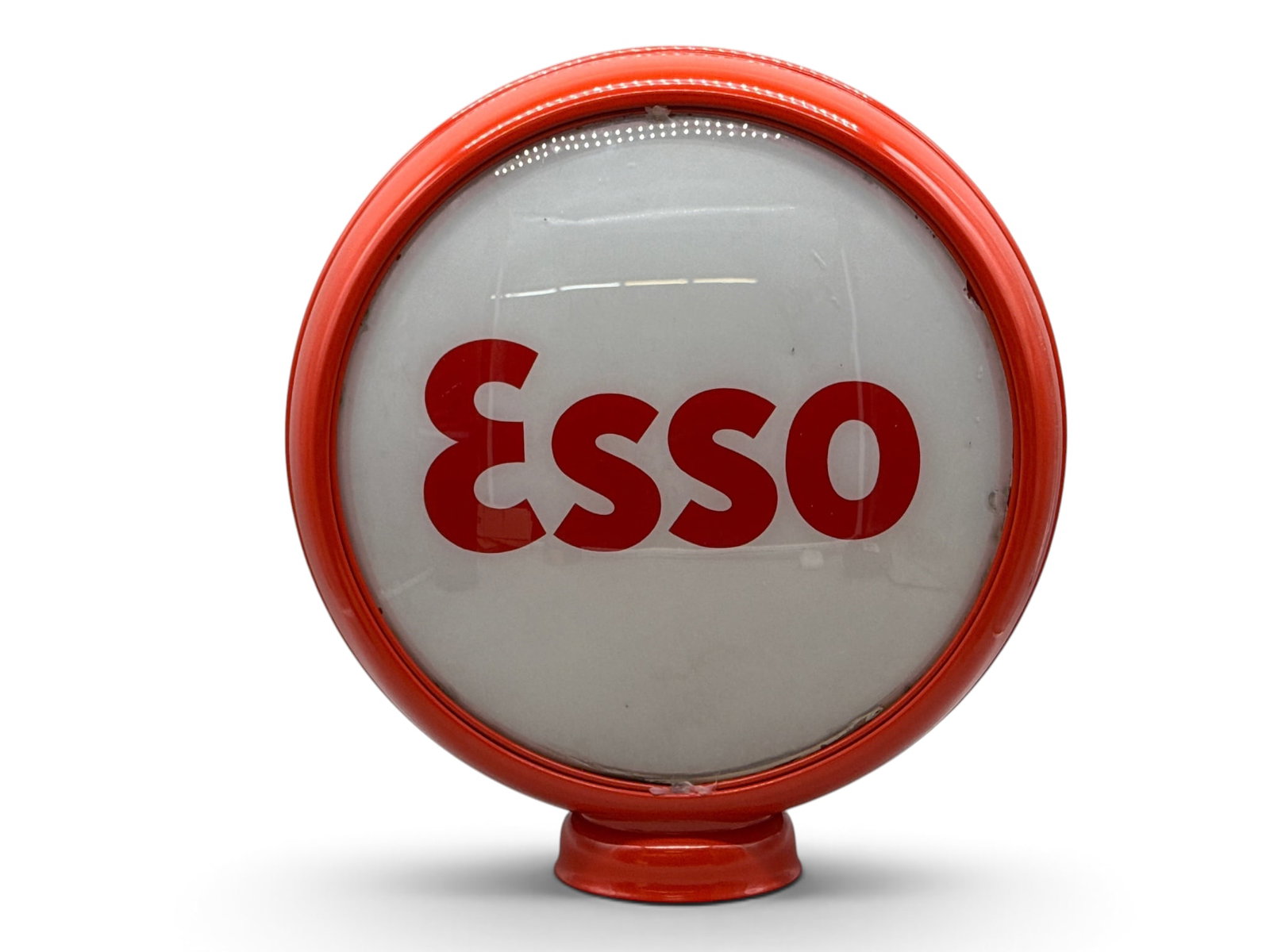 Esso Gas Pump Globe: An Esso gas pump globe with two glass lenses and a metal body. 19in x 17in. | You have additional shipping options, and are not required to use Live Shipping. Additional shipping and delivery details 