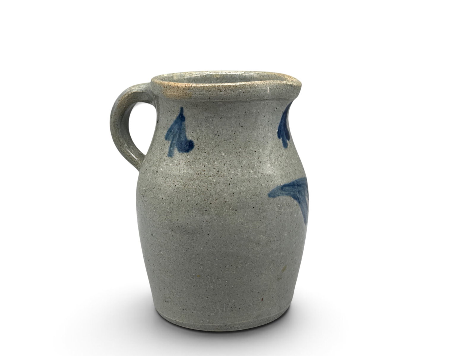 19th C. Blue Touch Stoneware Pitcher (1 of 4)