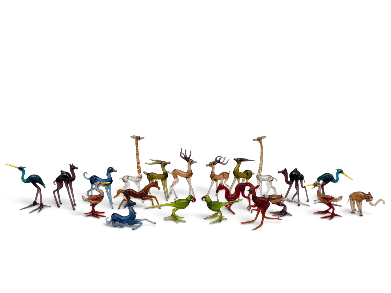 21 Italian Murano Glass Animals: A collection of 21 miniature Murano glass animals. Largest: 4in tall. | You have additional shipping options, and are not required to use Live Shipping. Additional shipping and delivery details are av