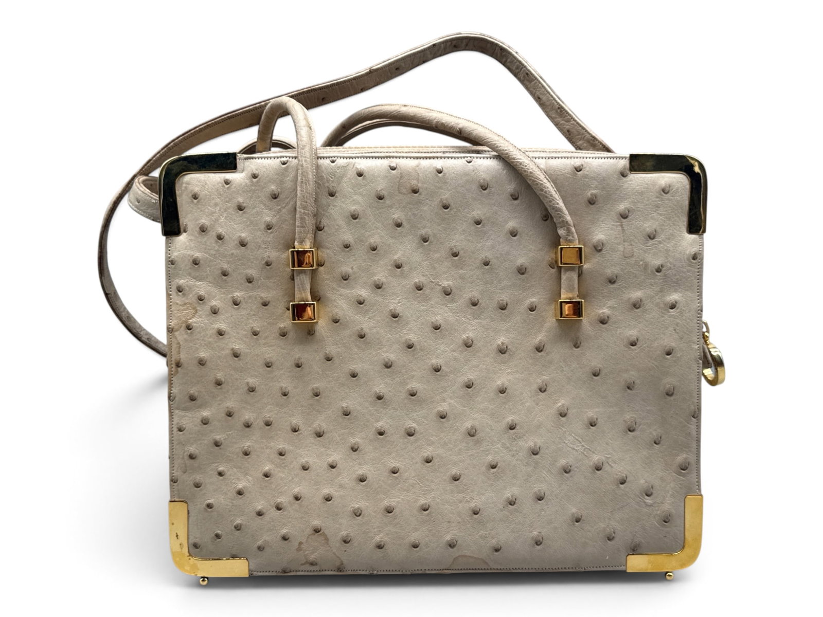 Judith Lieber Ostrich Leather Handbag (1 of 8)