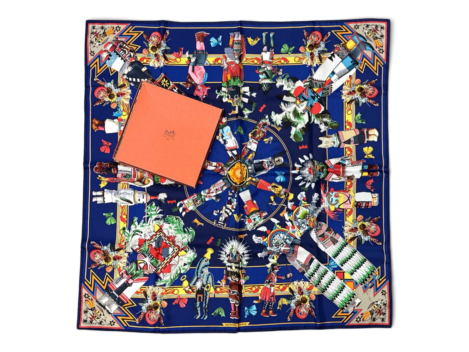 Hermes Kachina Doll Silk Scarf (1 of 6)
