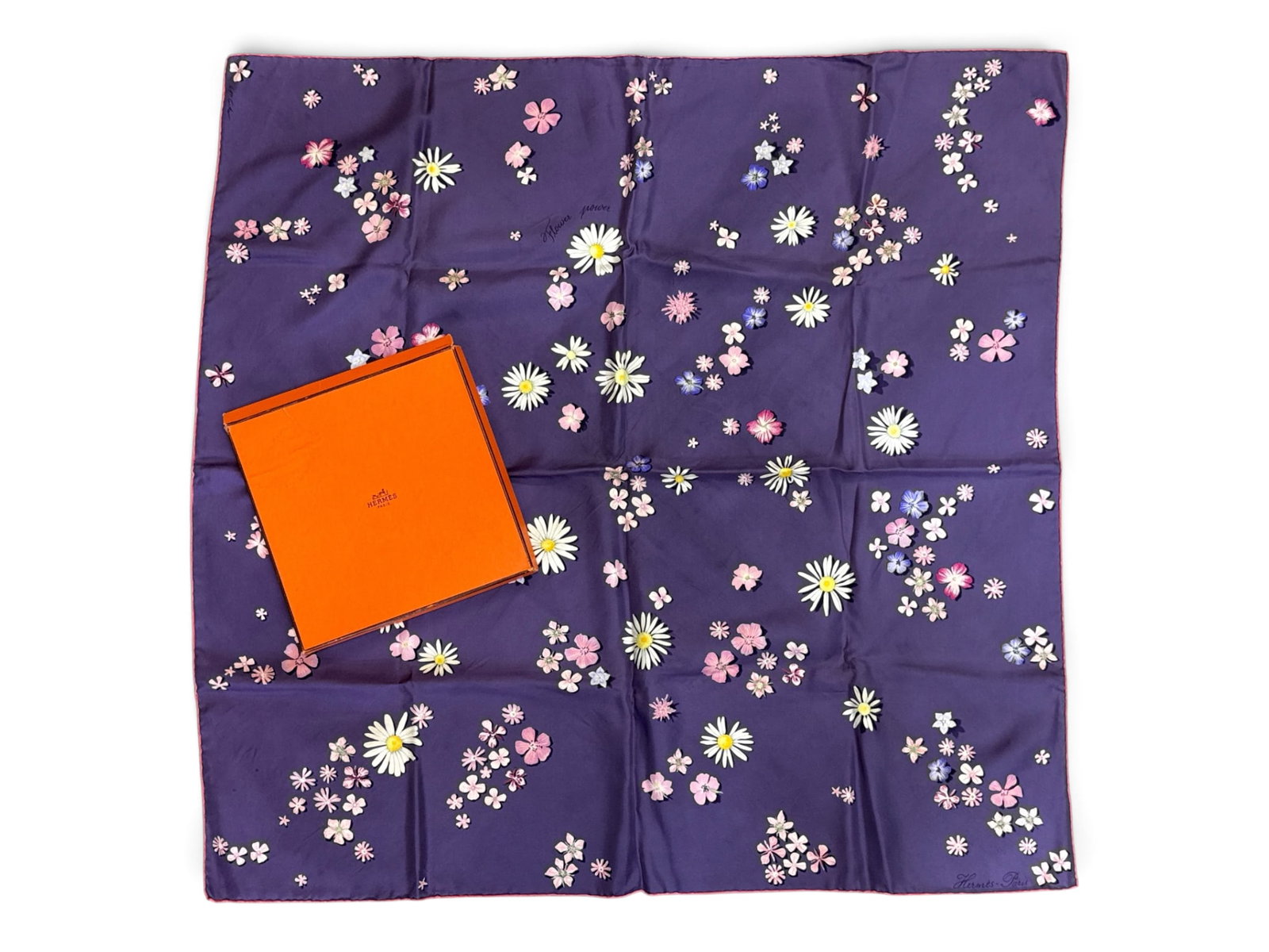 Hermes Paris Flower Power Silk Scarf (1 of 4)