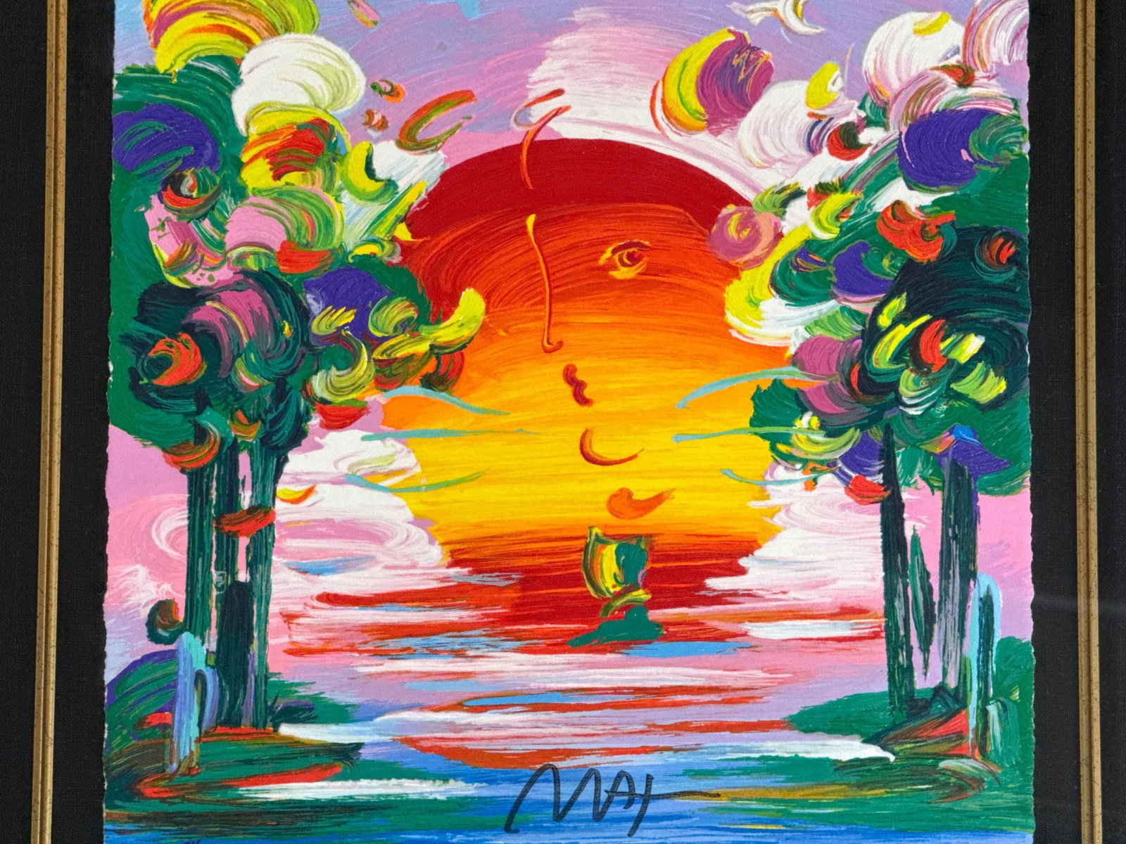 Peter Max Acrylic/Paper: Sunset - 2