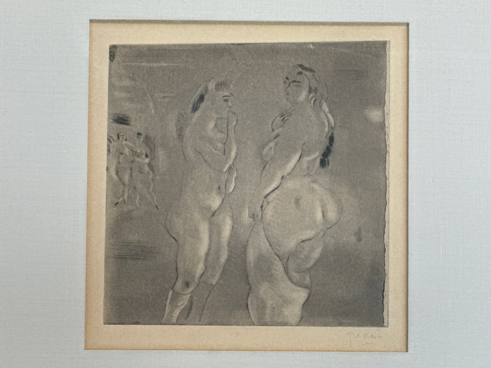 Jules Pascin Etching: Compassion - 2