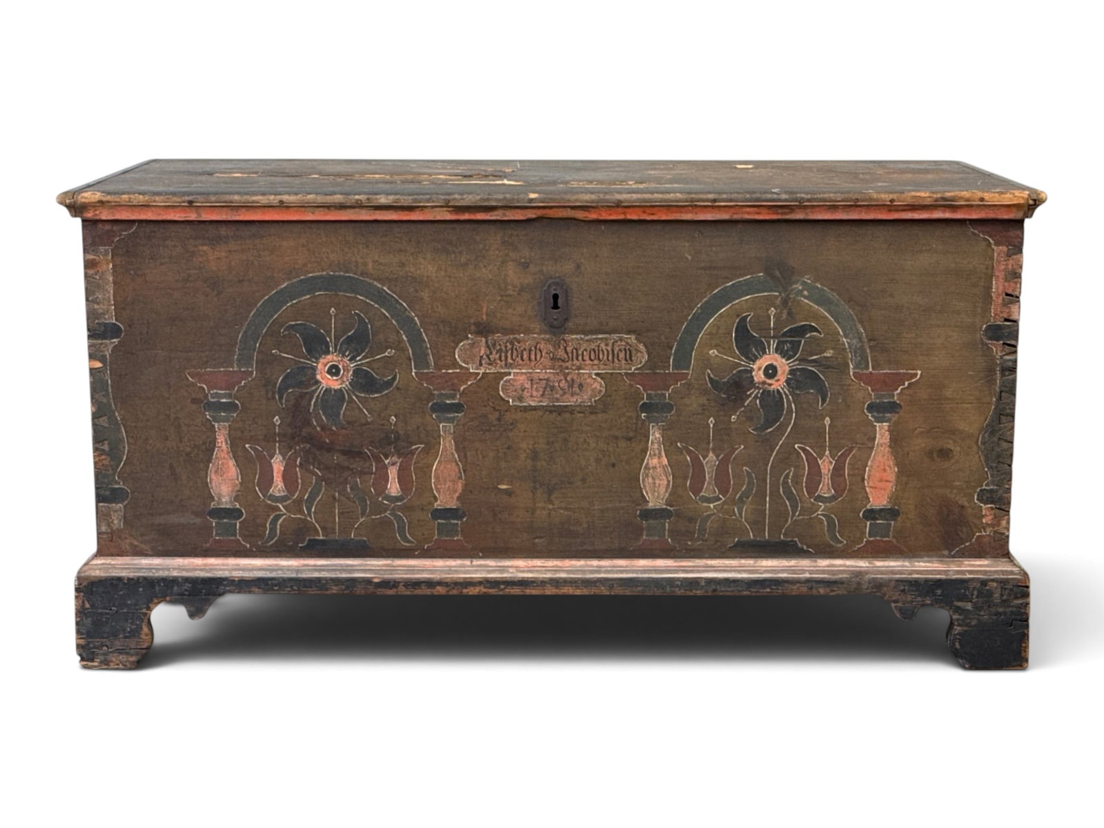 Lehigh Valley Paint-Decorated Pine Blanket Chest (1 of 12)