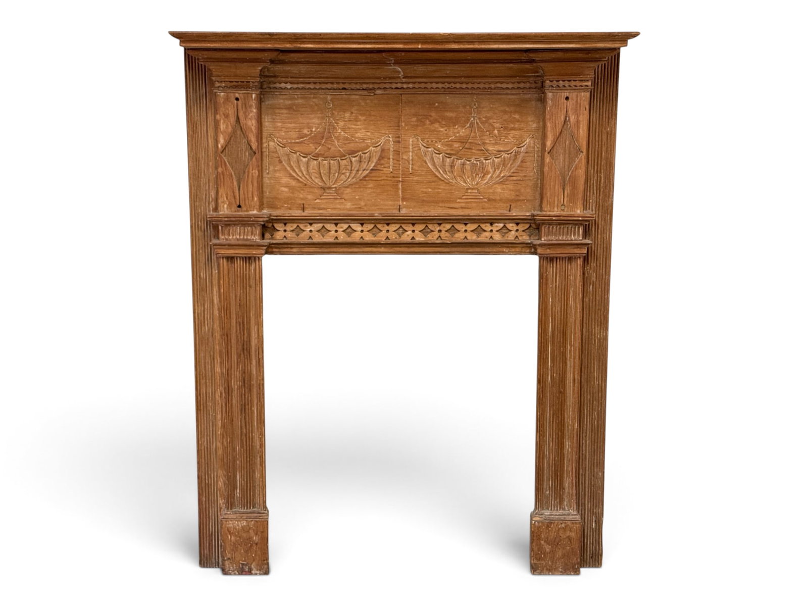 Federal Carved Pine Fireplace Mantel and Surround (1 of 6)