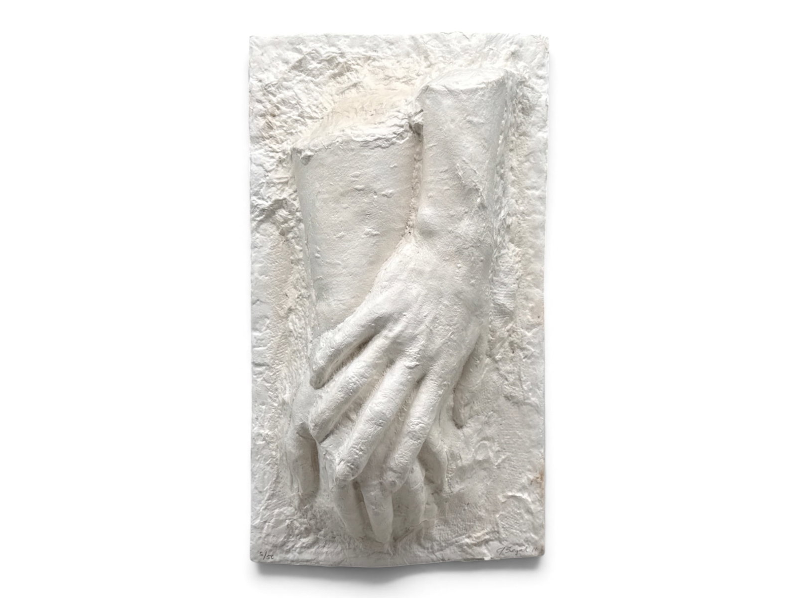 George Segal Cast Paper Relief: Two Hands I (1 of 6)