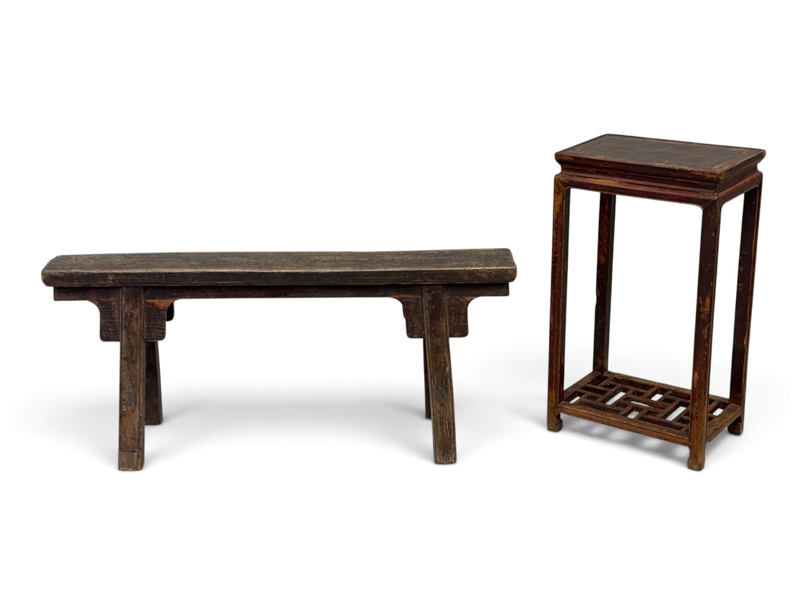 Chinese Narrow Bench and Fern Stand (1 of 5)