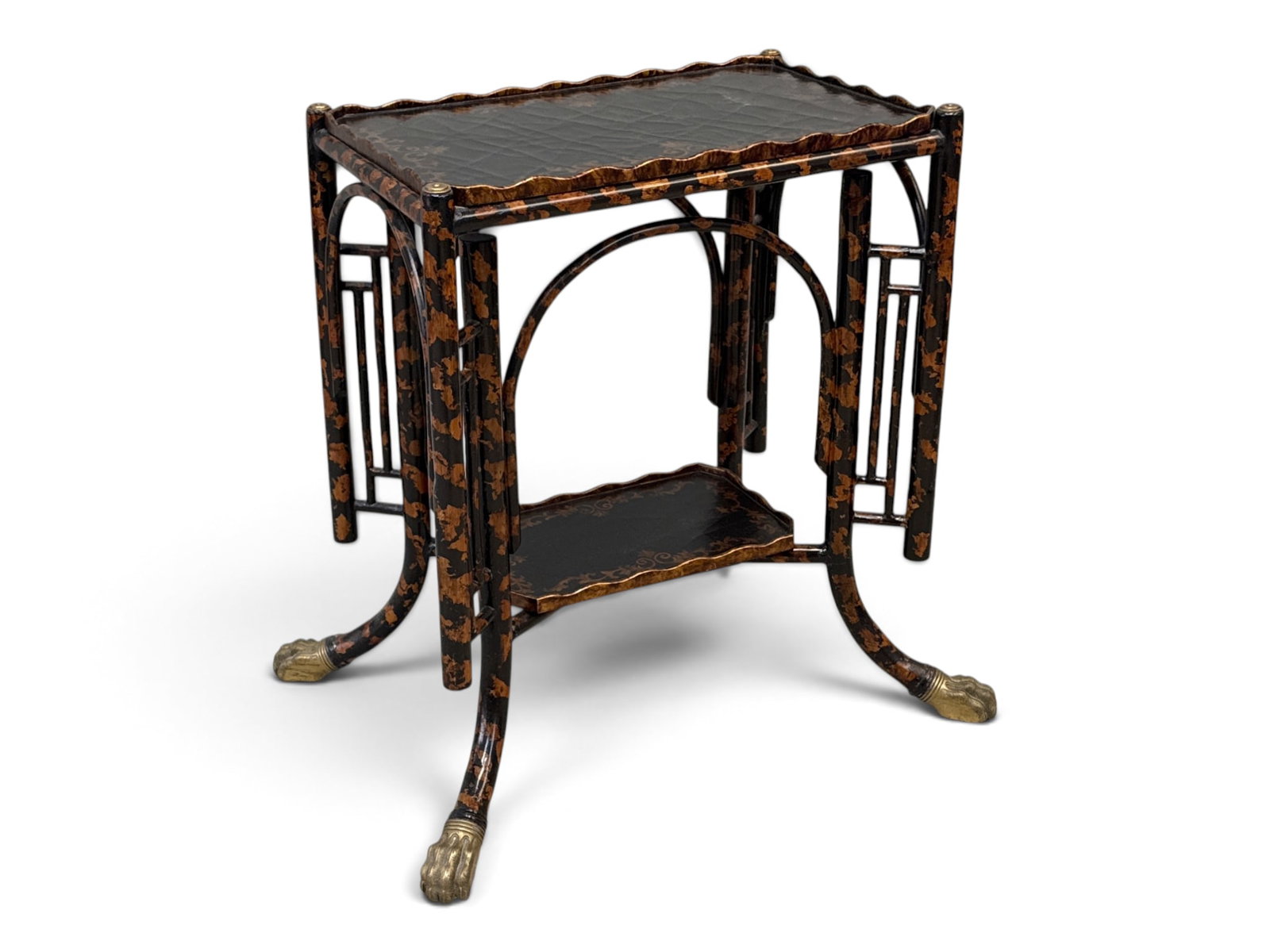 Maitland Smith Regency-style Burnt Bamboo Stand (1 of 5)
