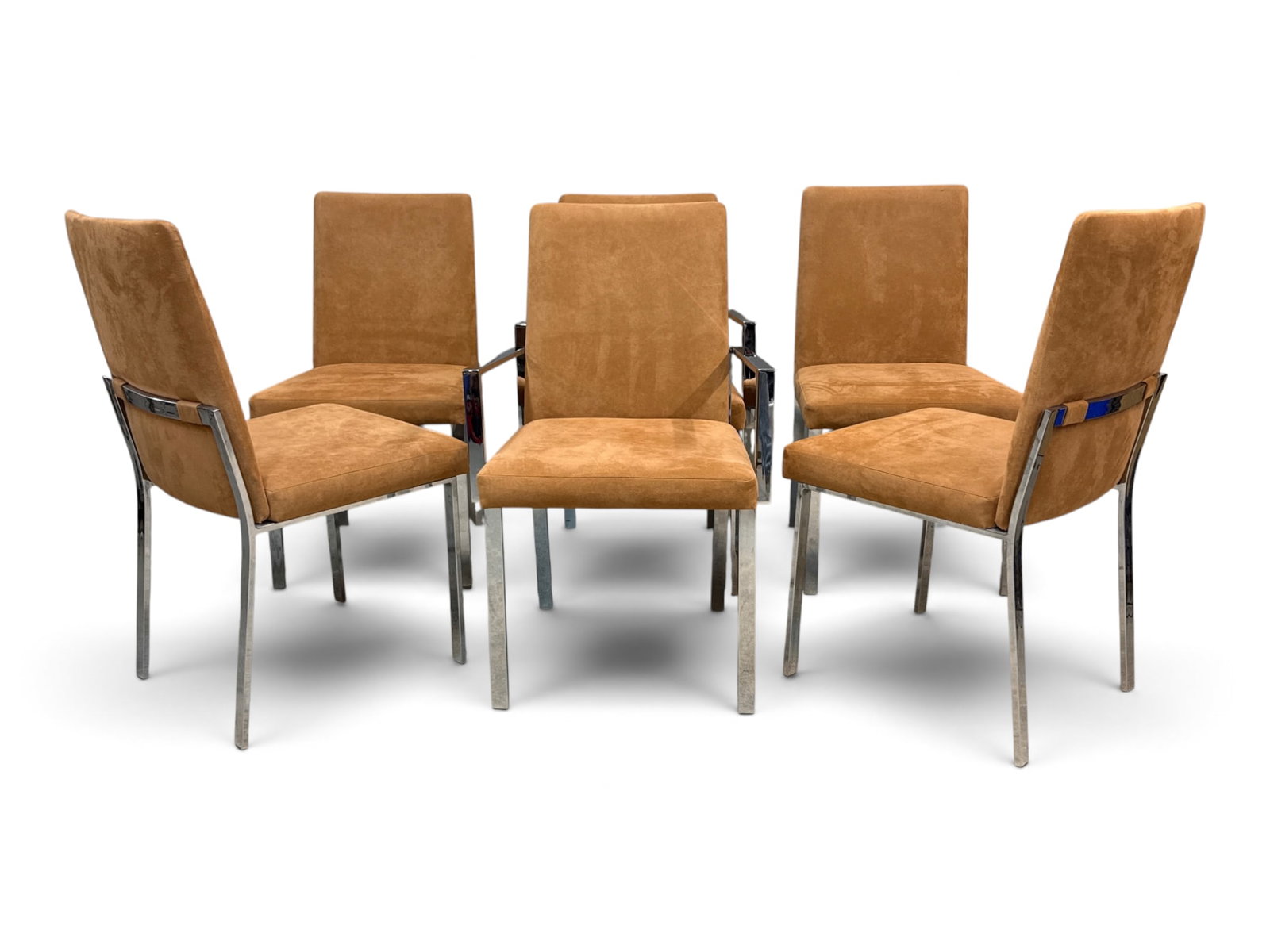Six Modernist Chrome-Frame Dining Chairs (1 of 7)